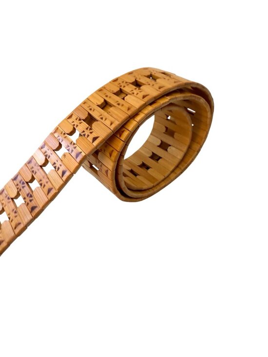 Bamboo & Leather Handcrafted Belt Size 34 Taiwan main image 4